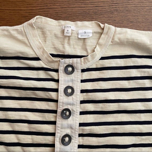 Jcrew Breton stripe shirt with metal button details - Picture 2 of 8